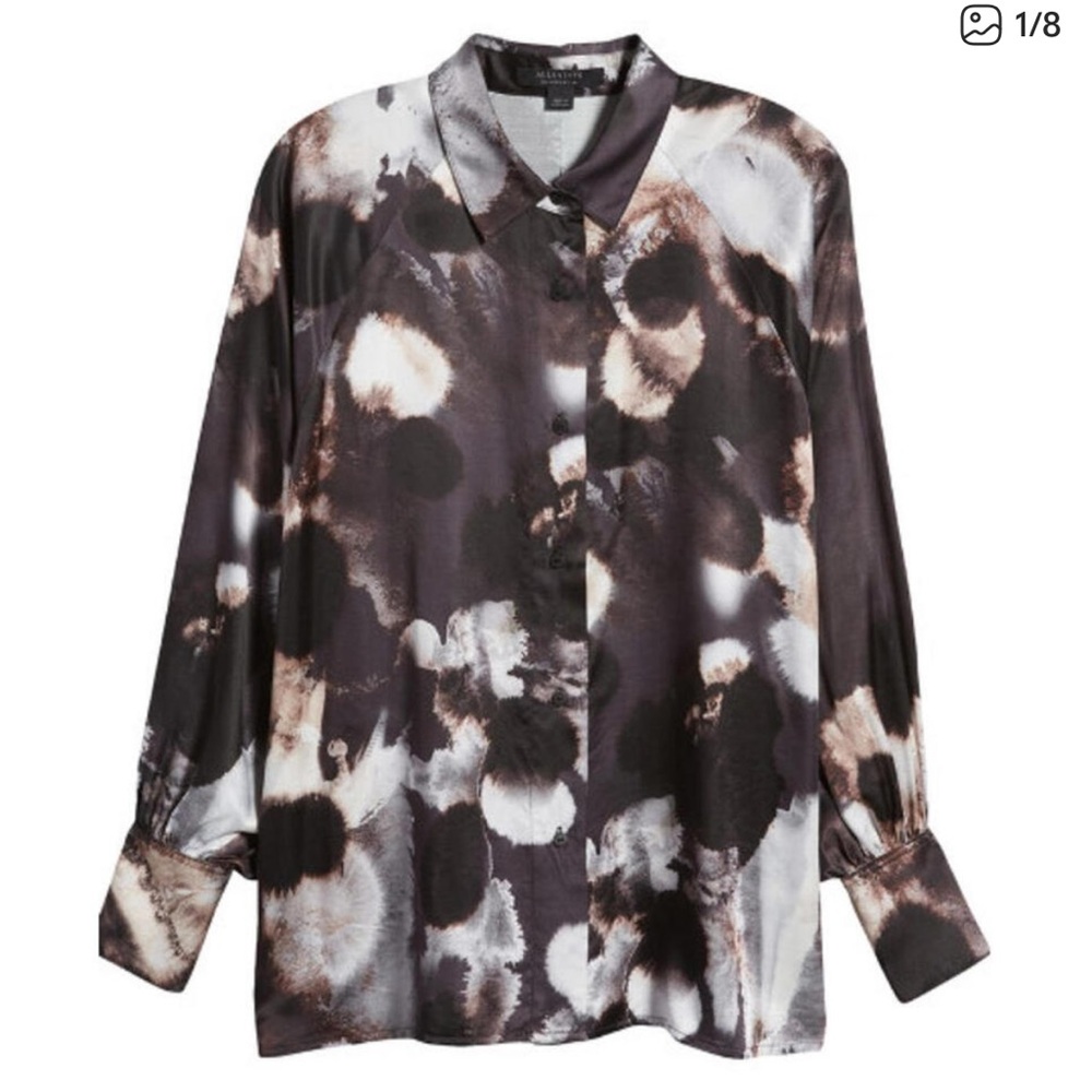 All Saints Oana Mars Long Sleeve Blouse